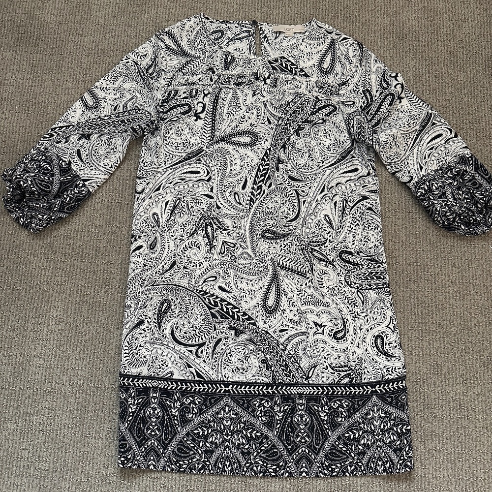 Ann Taylor LOFT paisley shift dress - women's medium petite